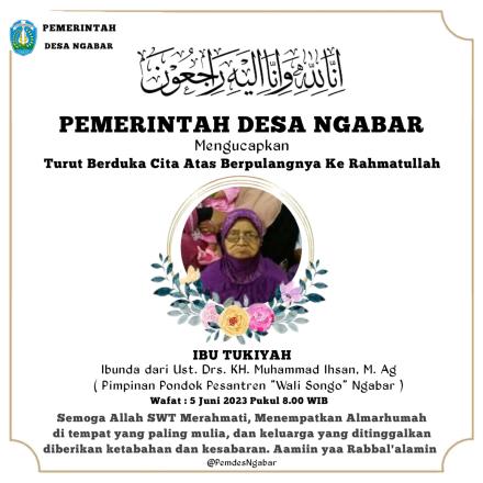 Pemdes Ngabar Turut Berduka Cita atas Meningggalnya Ibu Tukiyah